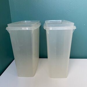 Vintage Tupperware Store-n-Pour, Cereal Keepers Container Lot Of 2 No Lids 469-6